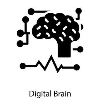 Digital Brain Network Illustrazione stock