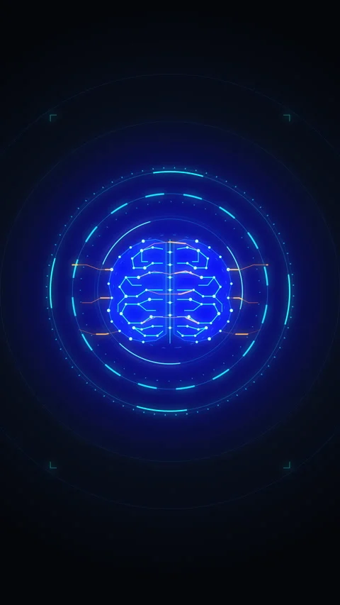 Digital brain neural network data technology innovation cycle Stock Footage 348327862