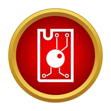Digital brain processing information inside a microchip icon Stockillustratie