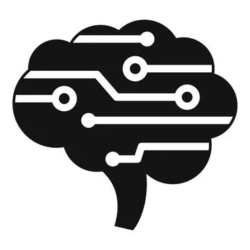 Digital brain showing artificial intelligence and cybernetics Stock Illustration