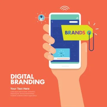 Digital Branding Concept Stock Illustration