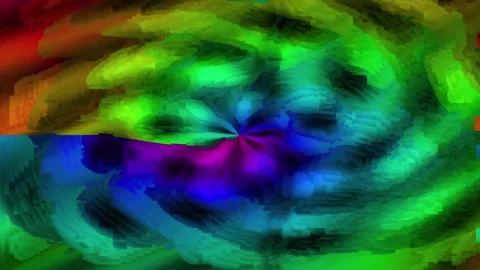 Digital Breakdown Glitch Loop Landscape Stock Footage 331075901