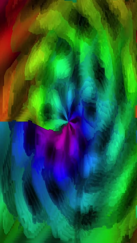 Digital Breakdown Glitch Loop Portrait Stock Footage 331075932