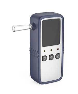 Digital breathalyzer for alcohol testing Illustrazione stock