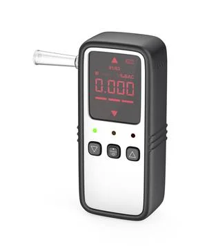 Digital breathalyzer for alcohol testing Stock Illustration