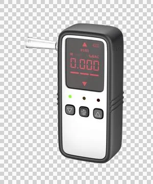 Digital breathalyzer for alcohol testing Stock Illustration