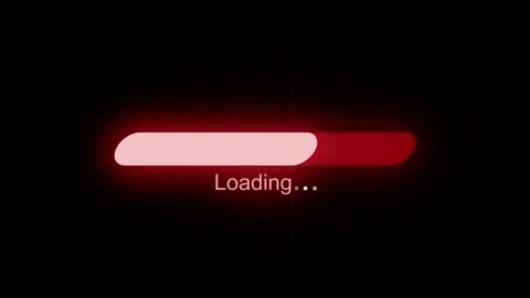 Digital Bright Glowing UI Loading Bar in... | Stock Video | Pond5