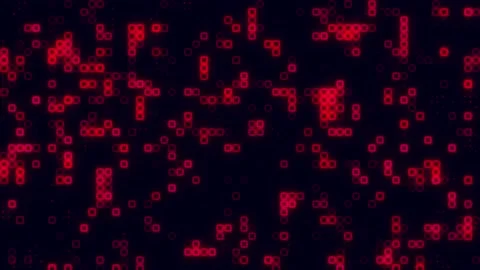 Digital bright red cube pattern grid Dancing round cube red color neon futu.. Stock Footage 225494353