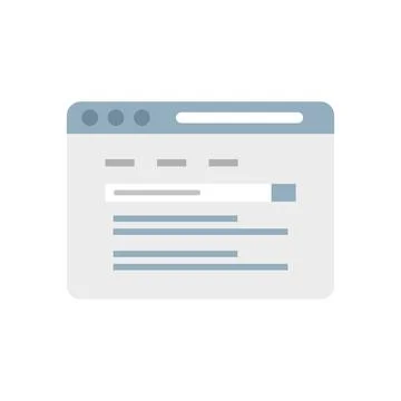 Digital browser icon flat vector. Bar interface Stock Illustration