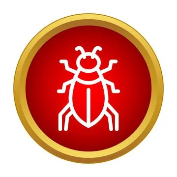 Digital bug icon indicating error or malware Stockillustratie