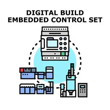 Digital build embedded control for manufacturing systems Stock Illustration