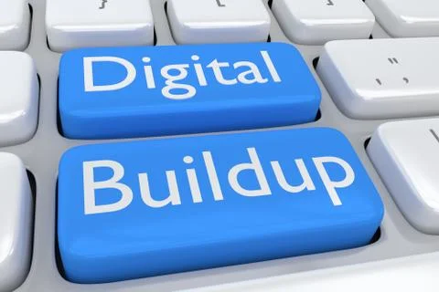 Digital Buildup concept Stock Illustration