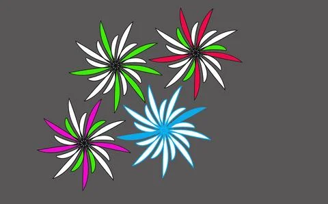 (The Digital Burst Art) Stock Illustration