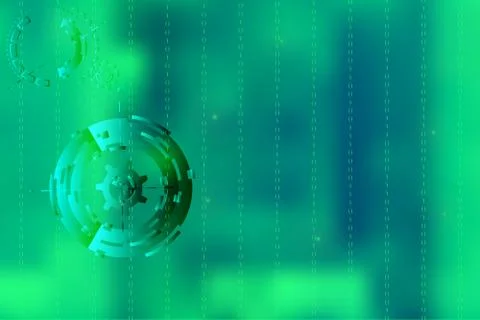 Digital business with binary code in green, vector background Stock Illustration
