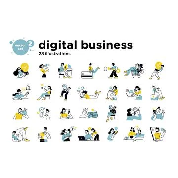 Digital business concept illustrations 2 Stock Illustration