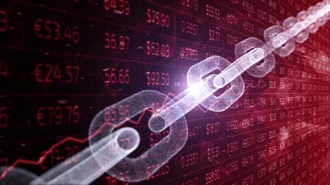 Digital business crypto chain network 스톡 동영상 337661517