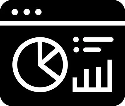 Digital business dashboard screen analytics icon Stock-Illustration