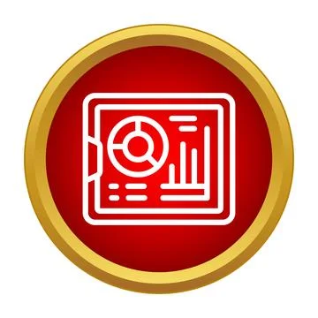 Digital business financial data analytics report dashboard icon 스톡 일러스트