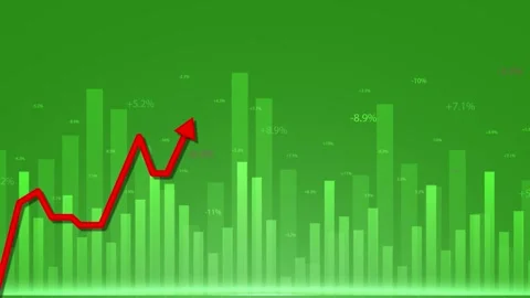 Digital business growth chart with businessman hand pointing at upward tren.. Stock Footage 306751653