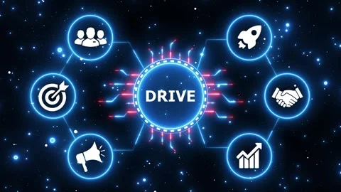 Digital business growth strategy network motion graphics. 스톡 동영상 337082713