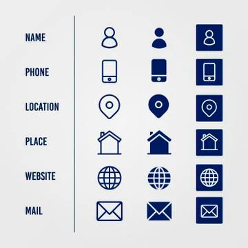 Digital business icon vector set Stock Illustration