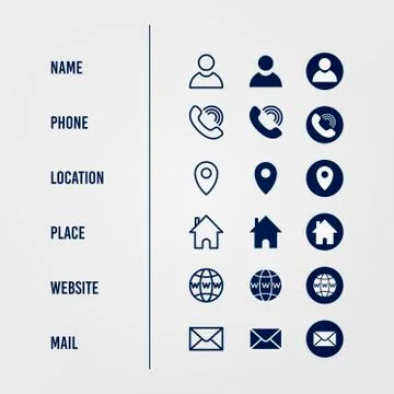 Digital business icon vector set Stock Illustration