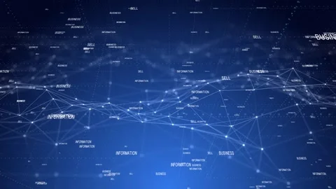 Digital business information network word cloud animation Stock Footage 337367116