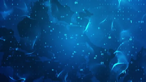 Digital Business Numbers and Data Abstract Background Stock Footage 338446225