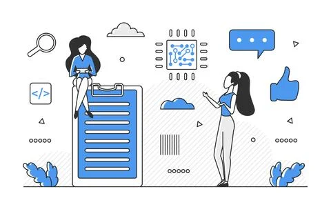 Digital business project Stock Illustration