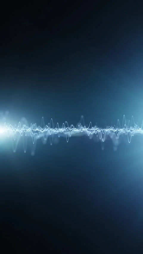 Digital business technology wave lines looped vertical animation Stock Footage 341155426