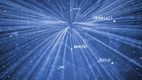 Digital business technology word cloud background Видео 141544308