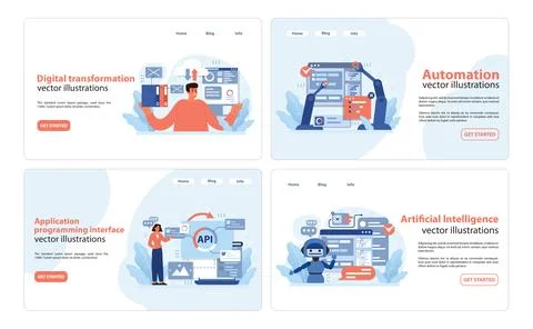 Digital Business toolkit. Essential visuals for digital transformation. Stock Illustration