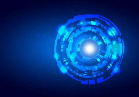 Digital business , vector tech circle and technology background. 스톡 일러스트