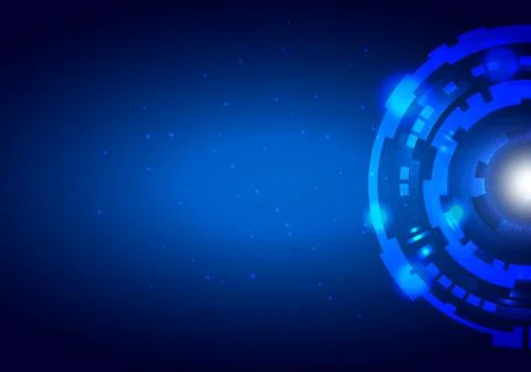 Digital business , vector tech circle and technology background. Illustrazione stock