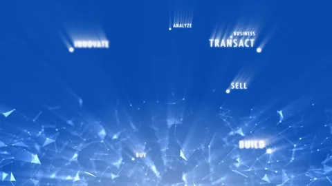 Digital business word cloud loop animation Stockbeeldmateriaal 334076948