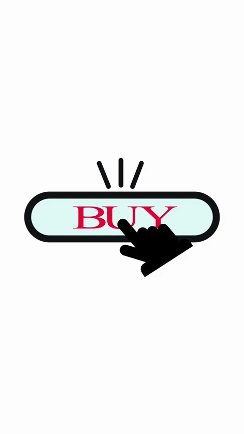 Digital buy button click animation for online shopping vertical video. Anim.. Stock Footage 321627659