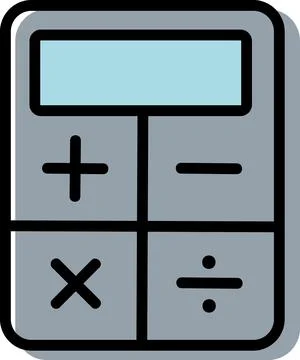 Digital calculator math finance device icon Stock Illustration