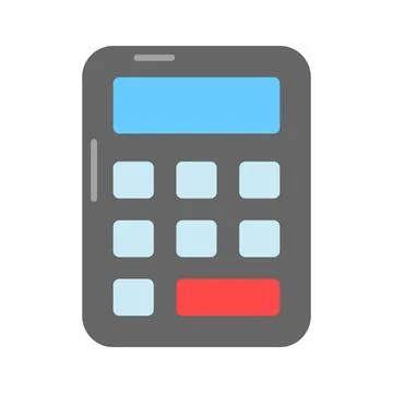 Digital calculator vector design, mathematical calculation equipment in modern Stock Illustration