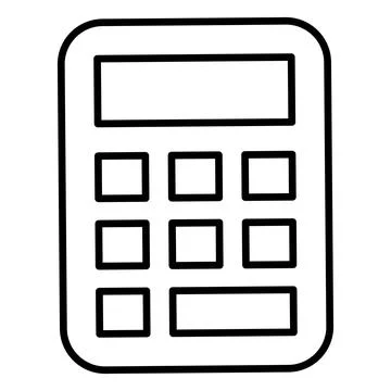 Digital calculator vector design, mathematical calculation equipment in modern Stock Illustration