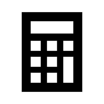 Digital calculator vector design, mathematical calculation equipment in modern Illustrazione stock