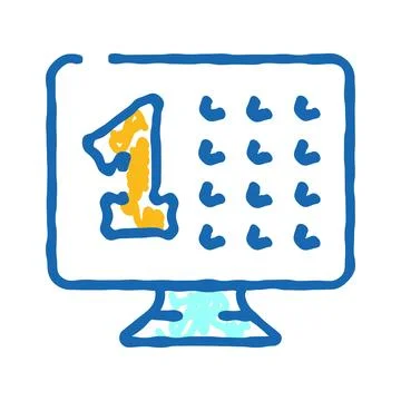 Digital calendar first day schedule planning concept Stock Illustration