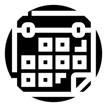 Digital calendar schedule icon with dates and time Stock Illustration