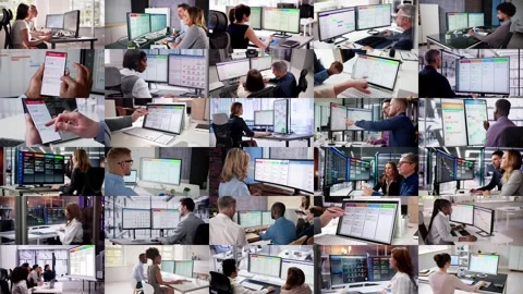 Digital Calendar Schedule Software In Office Stock Footage 272162130