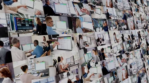 Digital Calendar Schedule Software In Office Stock Footage 274371626