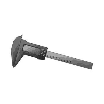 Digital caliper illustration Stock Illustration