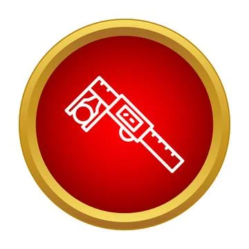 Digital caliper measuring dimension and precision icon Stock Illustration