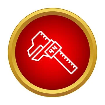 Digital caliper measuring tool icon for precision engineering 스톡 일러스트