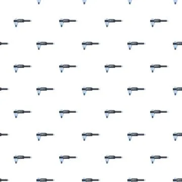 Digital calipers forming a seamless precision measurement pattern Stock Illustration
