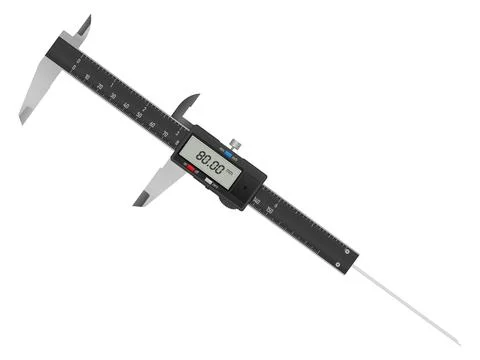 Digital calipers Stock Illustration