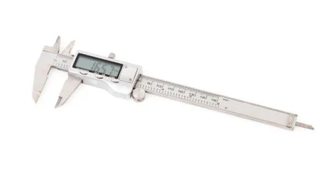 Digital calipers isolated on white background. Stock Photos
